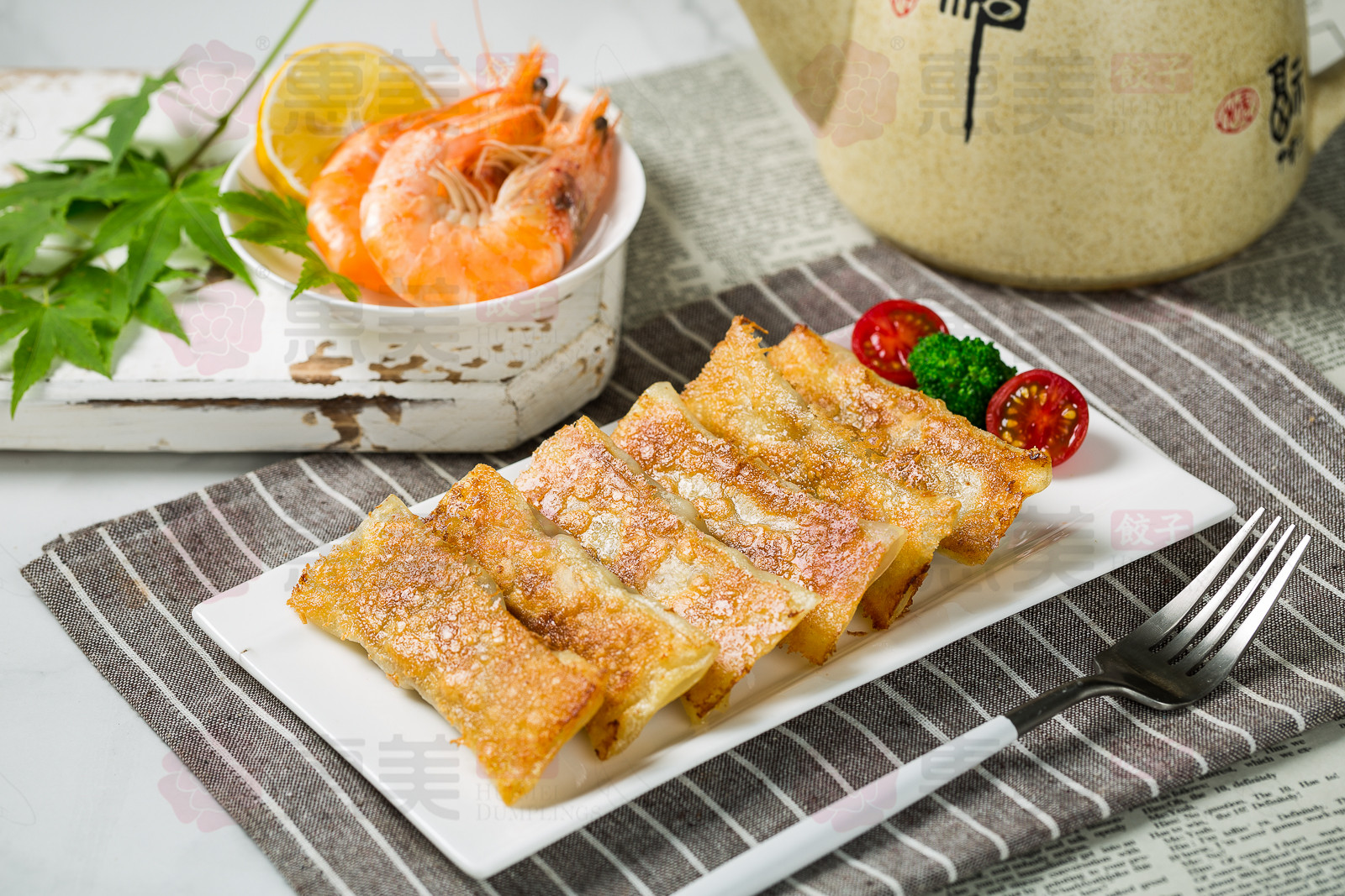 惠美餃子美食-蝦仁韭菜鍋貼